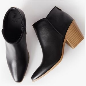 NWOT JustFab Women's Dakota Heeled Ankle Bootie Size 11 Wide Black Caviar